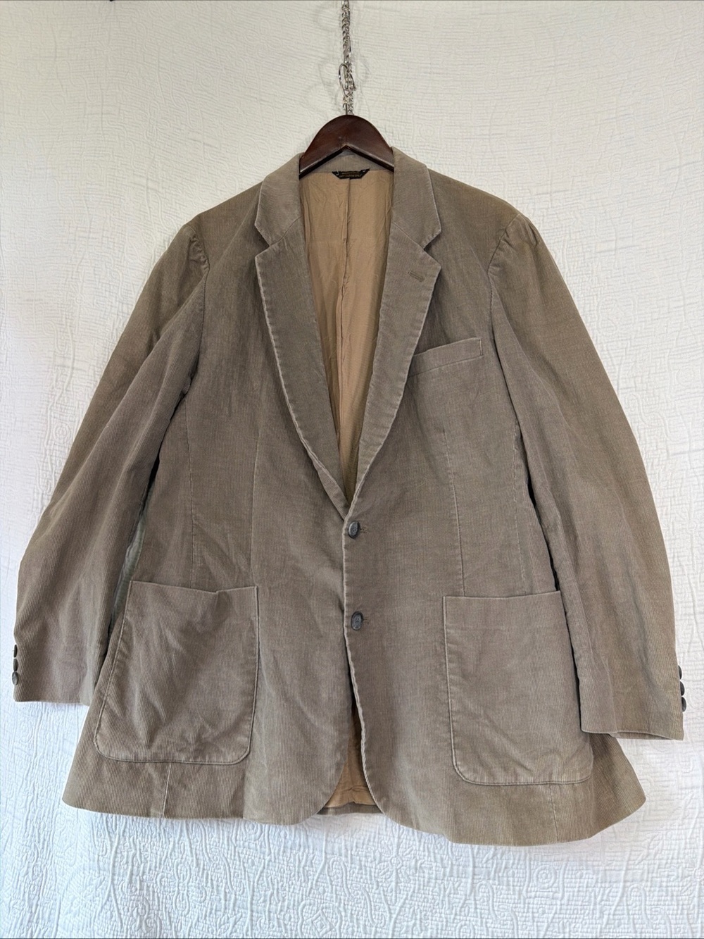 Vintage Levis Corduroy Trim Cut Blazer Men 42R Brown Sport Coat Jacket 70s Faded